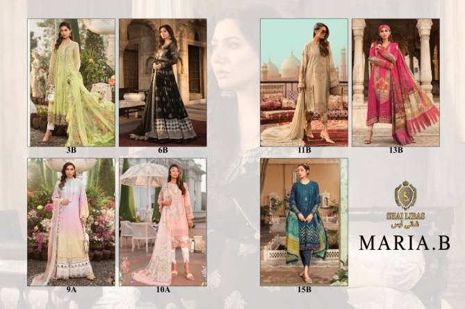Shai Libas Maria B Heavy Designer Festive Wear Embroidered Pakistani Salwar Suits Collection